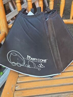 The Comfy Cone Soft Pet Recovery Cone - Black
